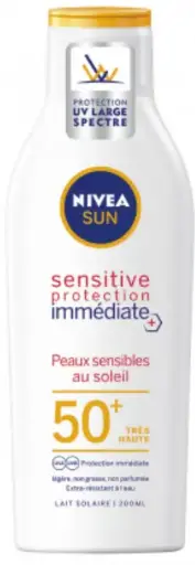 [P4445] NIVEA SUN ANTIALERGIAS SOLARES SENSITIVE SPF50+ LECHE 200ML			