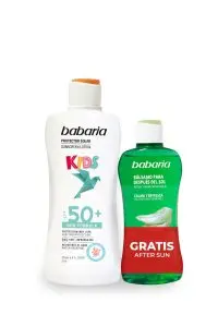 [P4243] BABARIA PROTECTOR SOLAR LECHE 200 ML SPF50+ NIÑOS + BABARIA AFTER SUN 100 ML