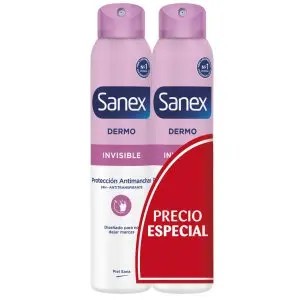 [P2388] SANEX DESODORANTE SPRAY 200 ML INVISIBLE (2 UND.)
