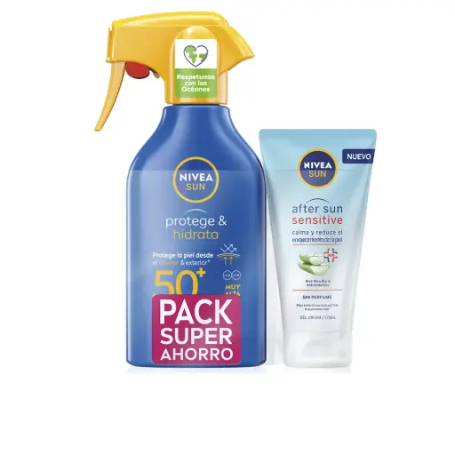 [P4220] NIVEA SUN PROTEGE&HIDRATA PISTOLA SPF50 270 ML PACK 2 PZ