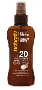 [P5087] BABARIA BRONC.MINI ACEITE F-20 100ML.COCO FORMATO VIAJE V