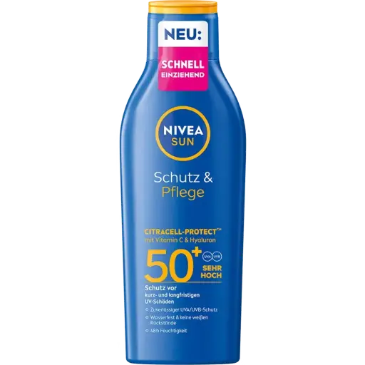 [P4452] NIVEA SUN LECHE SOLAR PROTECT & HYDRATE FPS50+, 200 ML -EX