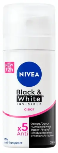 [P6037] NIVEA DESO. INVISIBLE ANTITRANSPIRANTE BLACK & WHITE 35ML