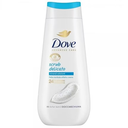 [P6029] DOVE GEL DUCHA EXFOLIANTE DELICADO 225ML -EX