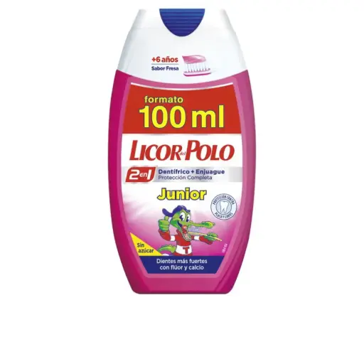 [P6071] LICOR DEL POLO DENTÍFRICO GEL 2EN1 FRESA 100ML 