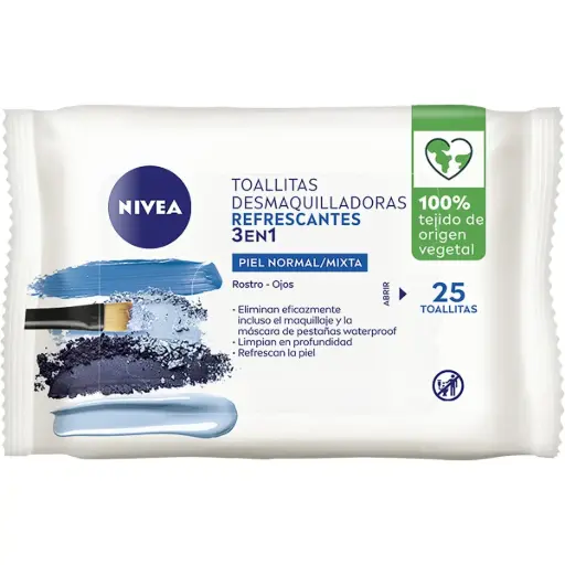[P7025] NIVEA TOALLITAS DESM 25U N/MIX