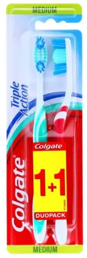 [P6094] COLGATE CEPILLO DENTAL TRIPLE ACCIÓN MEDIO 2UDS