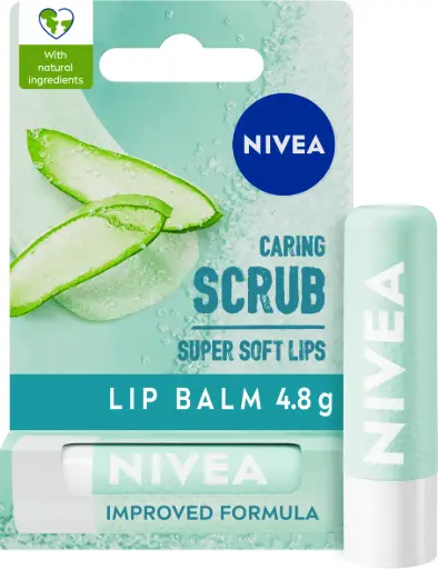 [P9035] L.NIVEA BÁLSAMO LABIAL 4,8G ALOE VERA CARING SCRUB