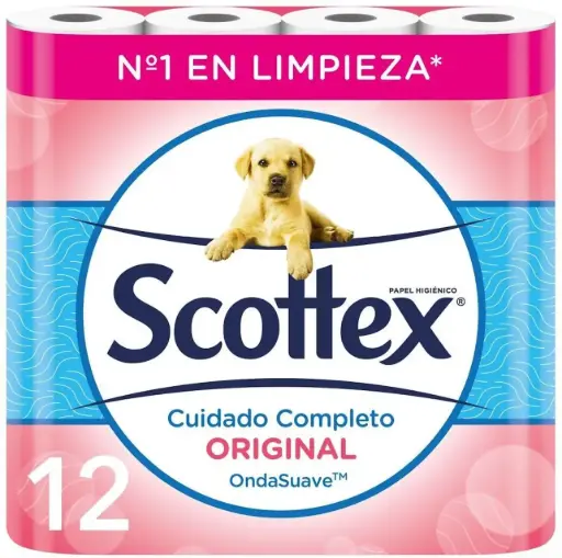[111407] SCOTTEX PAPEL HIGIENICO BLANCO (12 UDS.) 17 M 2 CAPAS