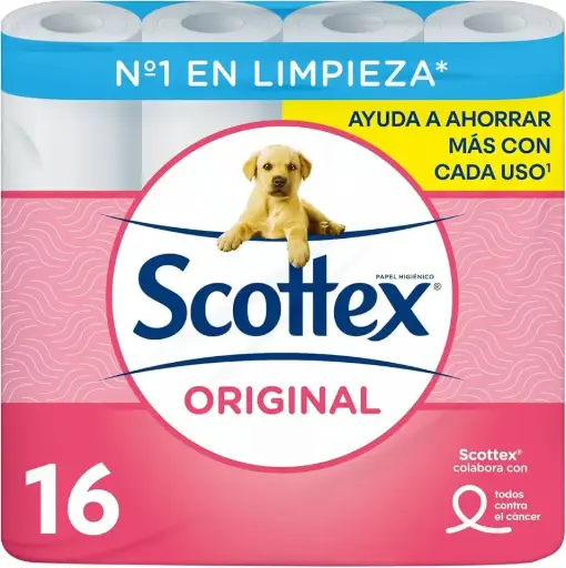 [112146] SCOTTEX PAPEL HIGIENICO BLANCO (16 UDS.) 17 M 2 CAPAS