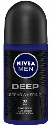 [P7060] NIVEA DESOD ROLL-ON 50ML.MEN DEEP BLACK CARB