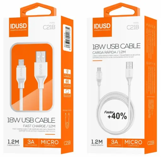 [P8132] IDUSD CABLE TURBO MICRO-USB 1,2M 3A