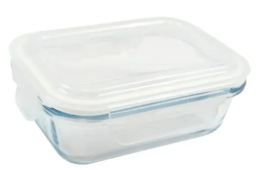 [P9456] PAMEX FIAMBRERA DE BOROSILICATO CUADRADA C/TAPA 370ML