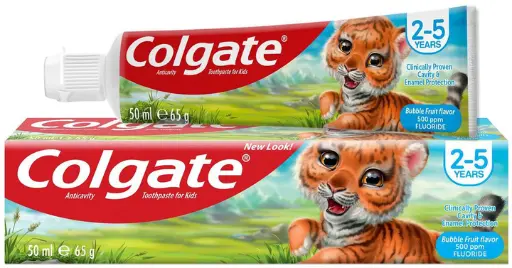 [P4562] COLGATE DENTR.  50ML FOR KIDS JUNIOR BUBBLE FRUIT (2-5Y)