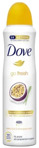 [P4564] DOVE DESOD. SPRAY 150ML GO FRESH   PASSION FRUIT & LEMONGRASS
