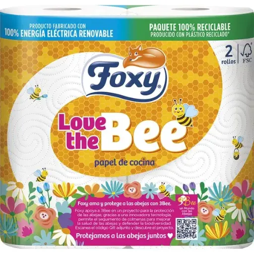 [P4591C] FOXY COCINA LOVE BEE 2 ROLLOS
