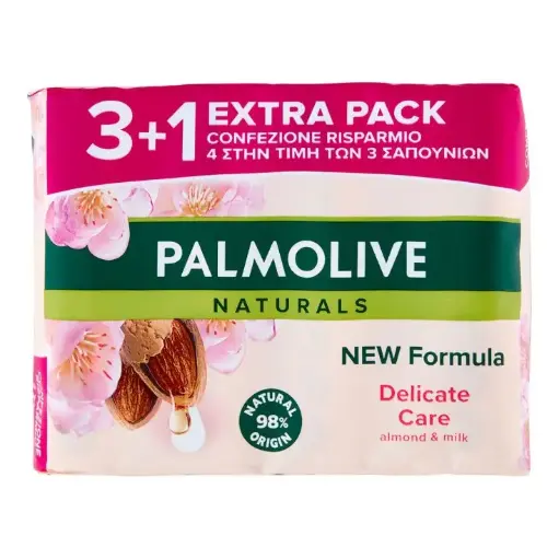 [P8264] PALMOLIVE JABÓN ALMENDRAS Y LECHE 4X90G 