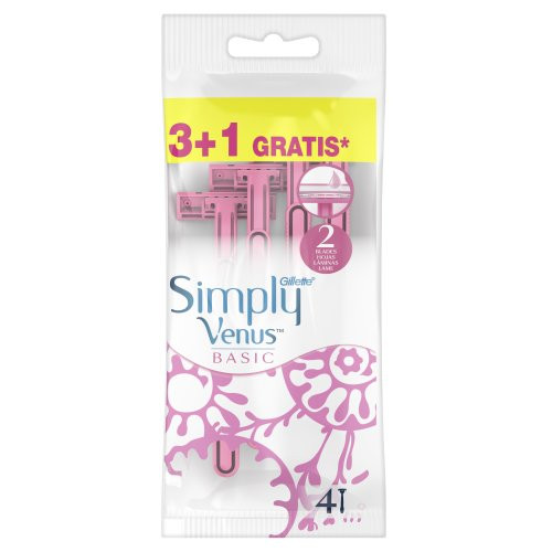 [112430] GILLETTE VENUS 2 SIMPLY BASIC disposable razors, 4 units 