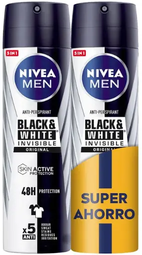 [P1245] NIVEA MEN BLACK & WHITE INVISIBLE ORIGINAL DUPLO 200ML