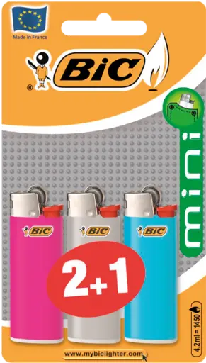 [P7199] BIC ENCENDEDOR J25 MINI PACK 2+1