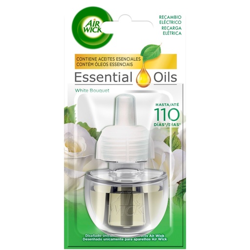 [110144C] AIR WICK AMBIENTADOR ELECT.REC.WHITE BOUQUET(FLORES BLANCAS)