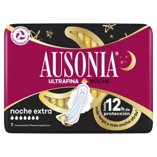 [P4038] AUSONIA AIR DRY COMPRESAS ALAS NOCHE 7UD ULTRA FINA         