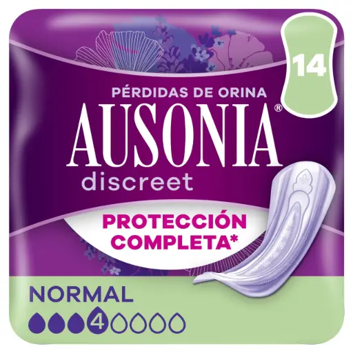 [P2017] AUSONIA DISCREET COMPRESAS INCONTINENCIA NORMAL 14 UD