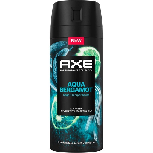 [110296] AXE .DESOD 150ML AQUA BERGAMOT KENOBI FR 72H.FRESH