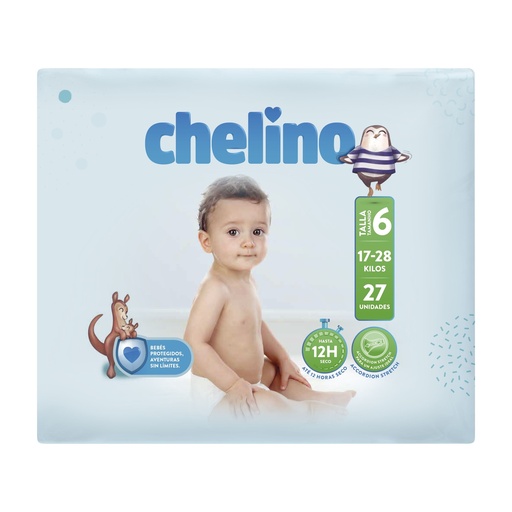 [110369] CHELINO PAÑAL TALLA 6 17-28KG.JUNIOR 27UD.