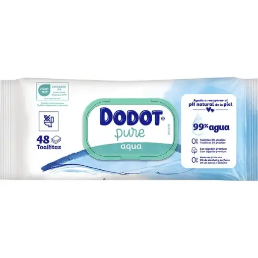 [110472C] DODOT TOALL.PURE AQUA 48UD.RECAMBIO CON TAPA PLASTIC FREE R3