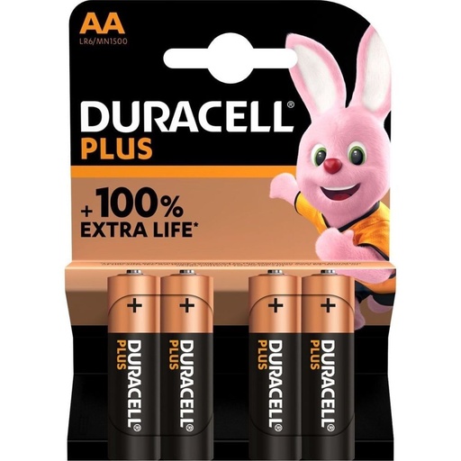 [110511] DURACELL PILA ALCALINA PLUS AA LR6 MN 1500 BLISTER 4UD      