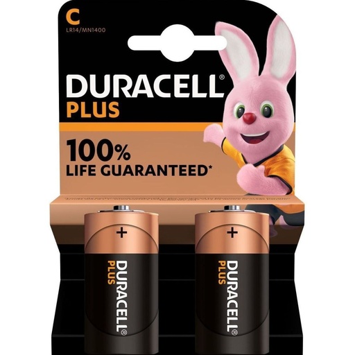 [110513] DURACELL PILA ALCALINA PLUS CLR-14/ MN 1400 BLISTER 2UD     