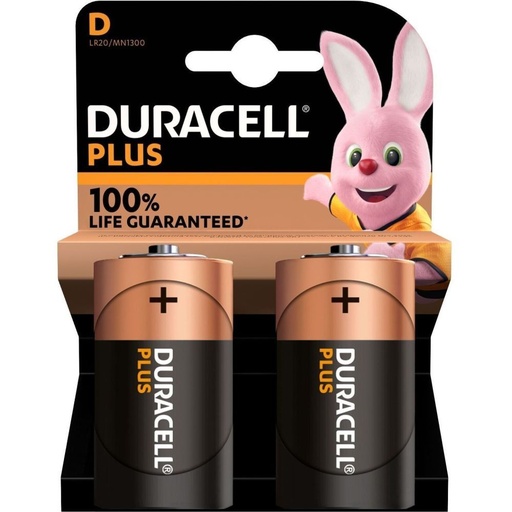 [P6051C] DURACELL PILA PLUS -D- LR20 (BLISTER 2)