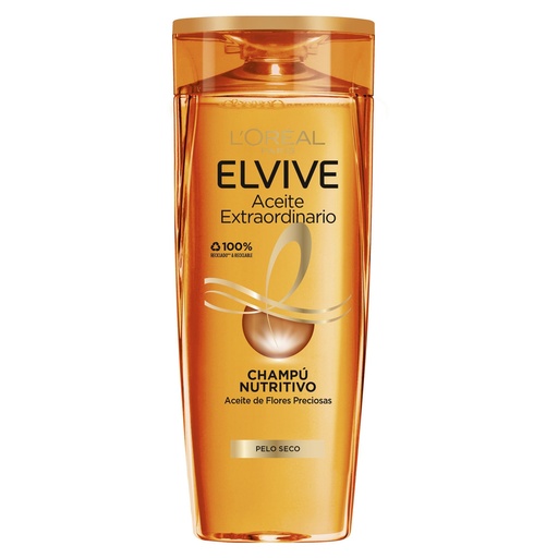 [110529C] ELVIVE CHAMPU 380ML.ACEITE EXTRA.CAB. SECOS