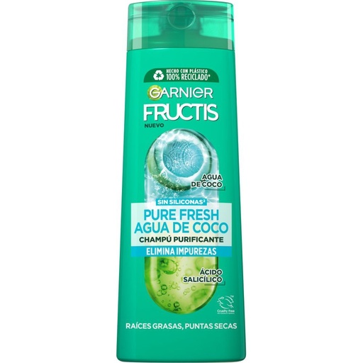 [110626] FRUCTIS CHAMPU 380ML. PURE FRESH AGUA DE COCO