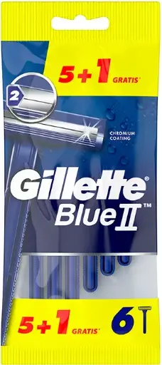 [110726C] GILLETTE MAQ BLUE II DOBLE FILO  5+1 UD.