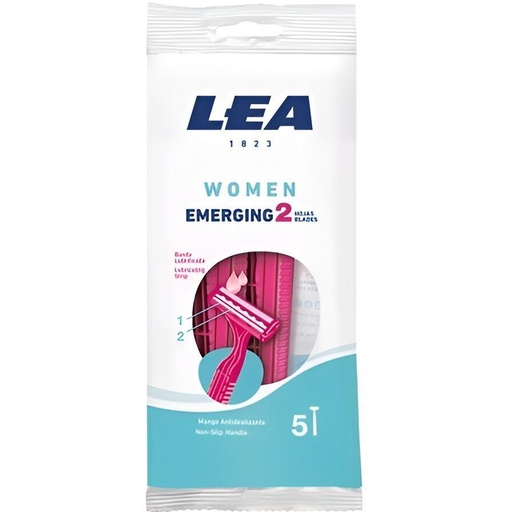 [110948] LEA MAQUINILLA AFEITAR WOMAN II 2HOJAS 5UD.LUBRIFICADA      
