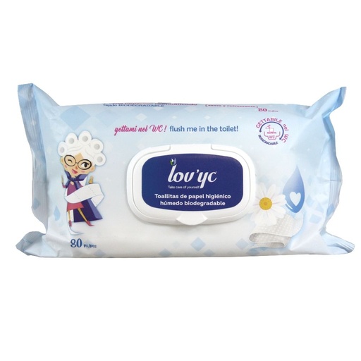 [111021] LOV'YC TOALLITAS DE PAPEL HIGIENICO 80UD.CON TAPA