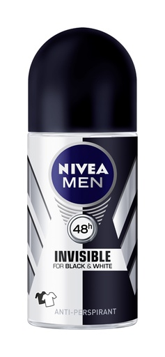 [P1018] NIVEA DESOD ROLL-ON 50ML MEN INVISIBLE BLACK&WHITE-ES