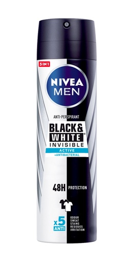 [111109] NIVEA DESOD SPRAY 200ML.MEN INVISIBLE ACTIVE                