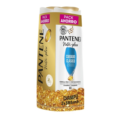 [111268] PANTENE CHAMPU 385ML.NUTRI PLEX DUPLO CLASSIC PACK AHORRO