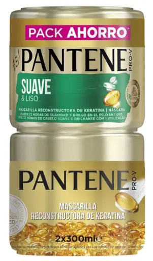 [111294C] PANTENE MASCARILLA 300ML SUAVE Y LISO DUPLO PACK AHOR(NUEVO)