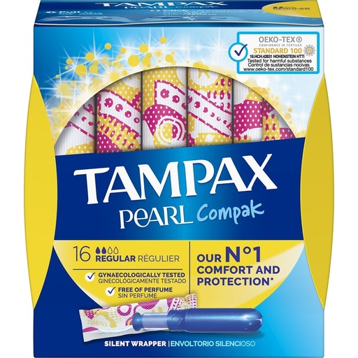 [111485C] TAMPAX COMPACK PEARL TAMPONES 16 UD.REGULAR                 