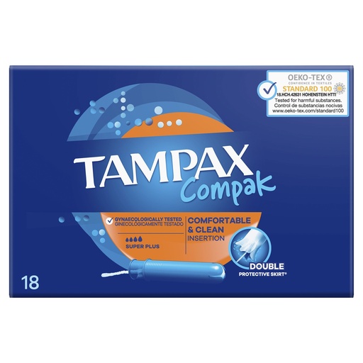 [111488] TAMPAX COMPAK TAMPONES 18U.SUPER PLUS                       