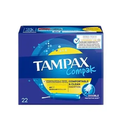 [111490] TAMPAX COMPAK TAMPONES 22U.REGULAR T-24                     