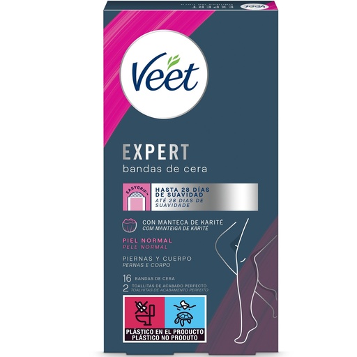 [111562] VEET DEPIL.CERA FRIA 16 BAND.CORPORAL EXPERT P.NORMAL S-5   