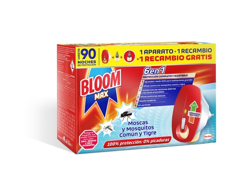 [111657] BLOOM ELECT.MAX MOSQUITO-MOSCAS APAR+REC+REC.GRATIS         