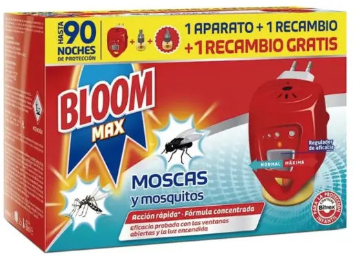 [111657] BLOOM ELECT.MAX MOSQUITO-MOSCAS APAR+REC+REC.GRATIS