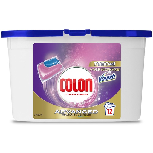 [111727] COLON CAPS TOTAL POWER GEL VANISH 12 UD.(BOLSA)             