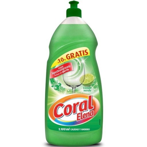 [111742] CORAL VAJILLAS 1000+100ML.LIMON                             